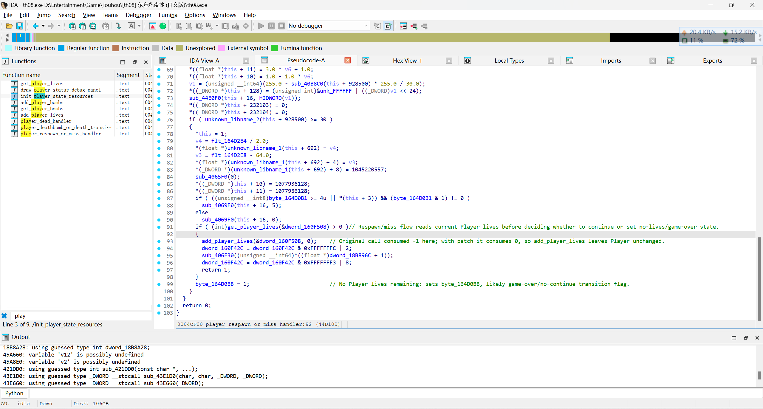 IDA decompiler checkpoint